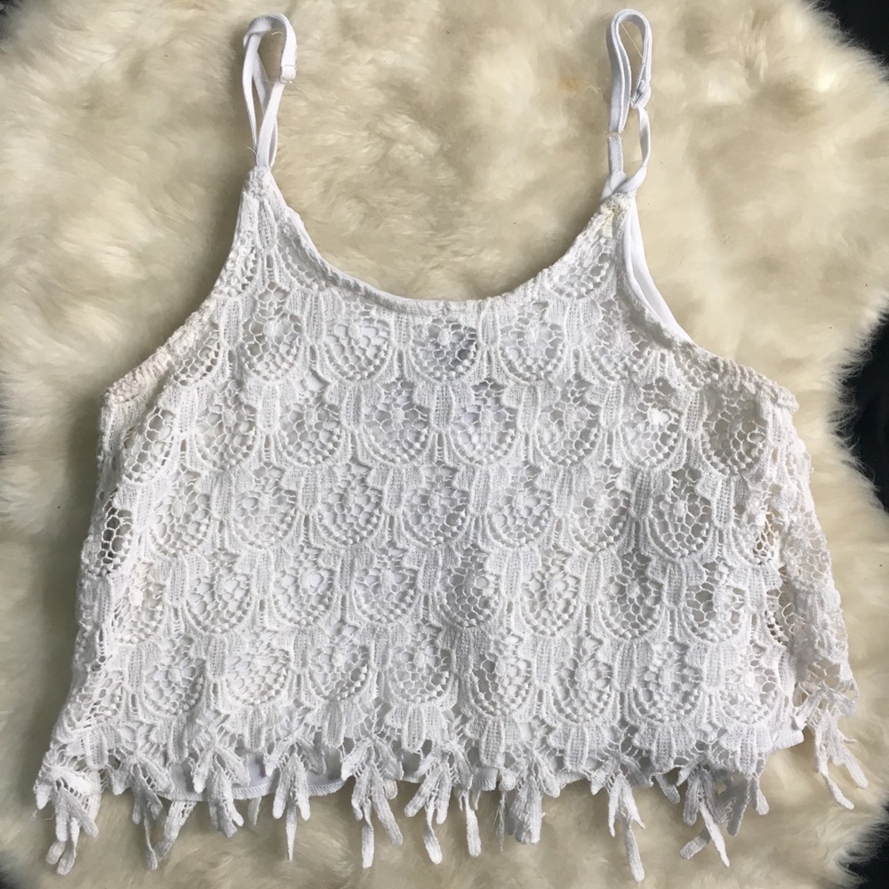 White Cropped Shirt! $8